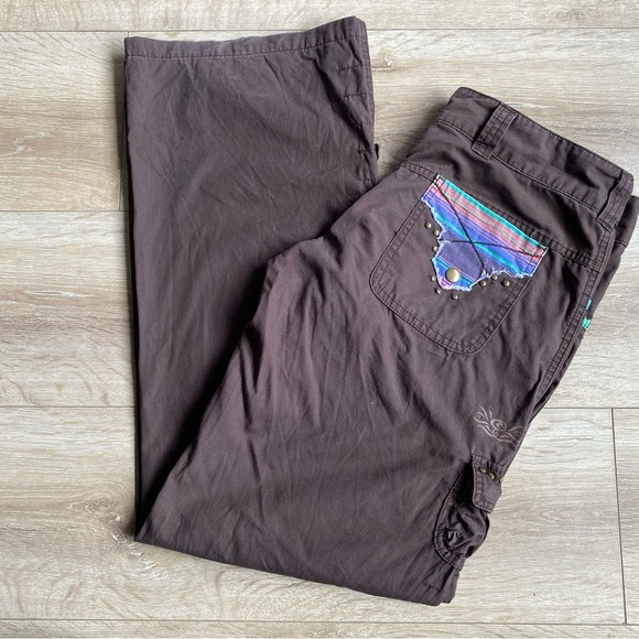 Y2K Rip Curl cargo pants wide leg boho style - Picture 3 of 15